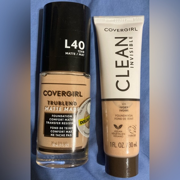 NWT Cover Girl Trublend Matte/Clean Invisible Foundation Creamy Ivory #18 - Picture 1 of 6